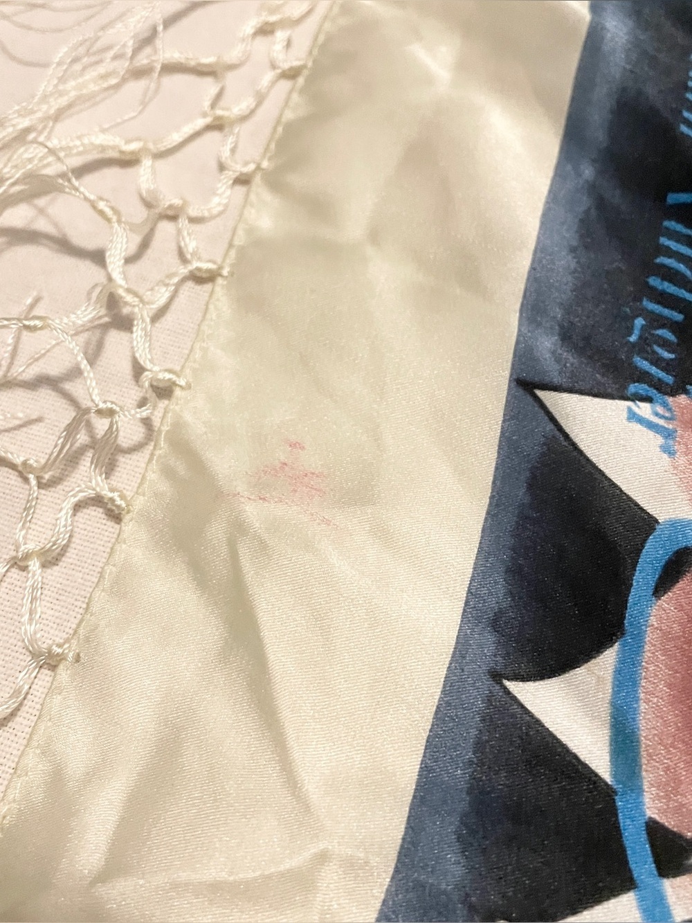 VTG Ed Hardy Christian Audigier Love Kills Slowly Fringe Silk Scarf Shawl - Picture 10 of 16